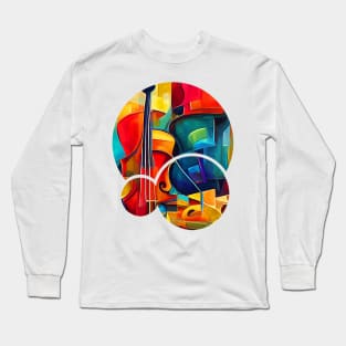 Abstract Violin Paintings, Musical Instrument jazz Long Sleeve T-Shirt